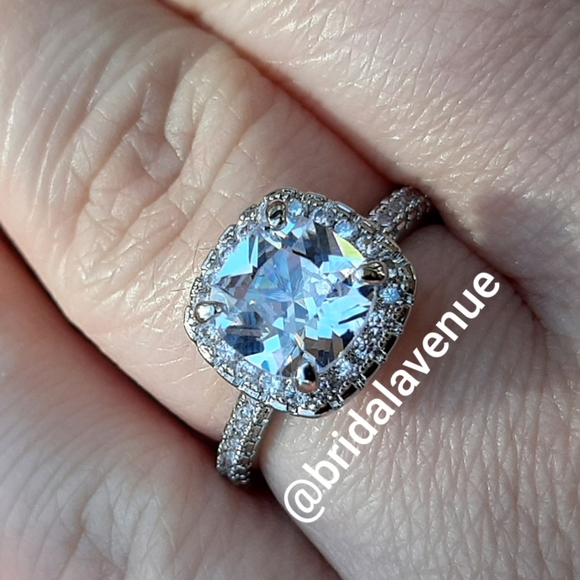 Silver Simulated Diamonds Symphony Ring - Picture 8 of 10